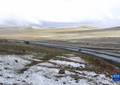 内蒙古：草原降雪