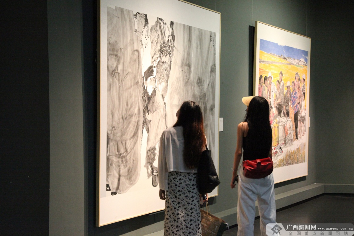 中原画风河南省优秀美术作品广西展在广西美术馆举办