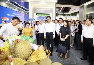 “东盟水果 汇聚广西 让畅购RCEP更便利更美好——购在中国·广西站”活动在南宁启动 陈刚盛秋平盛兴博拉致辞