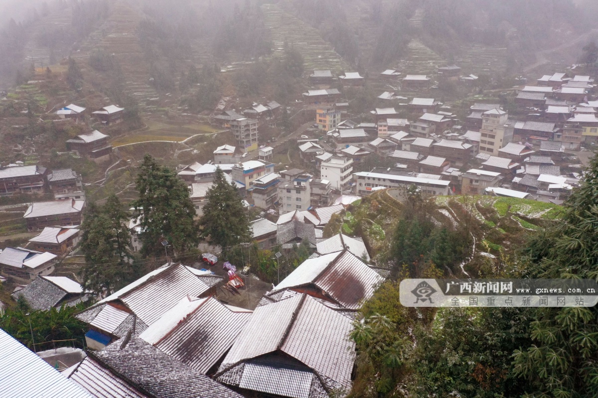 廣西融水苗寨雪景如詩如畫組圖