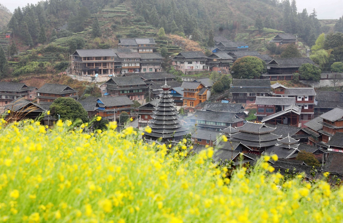 广西三江烟雨侗寨美如画34