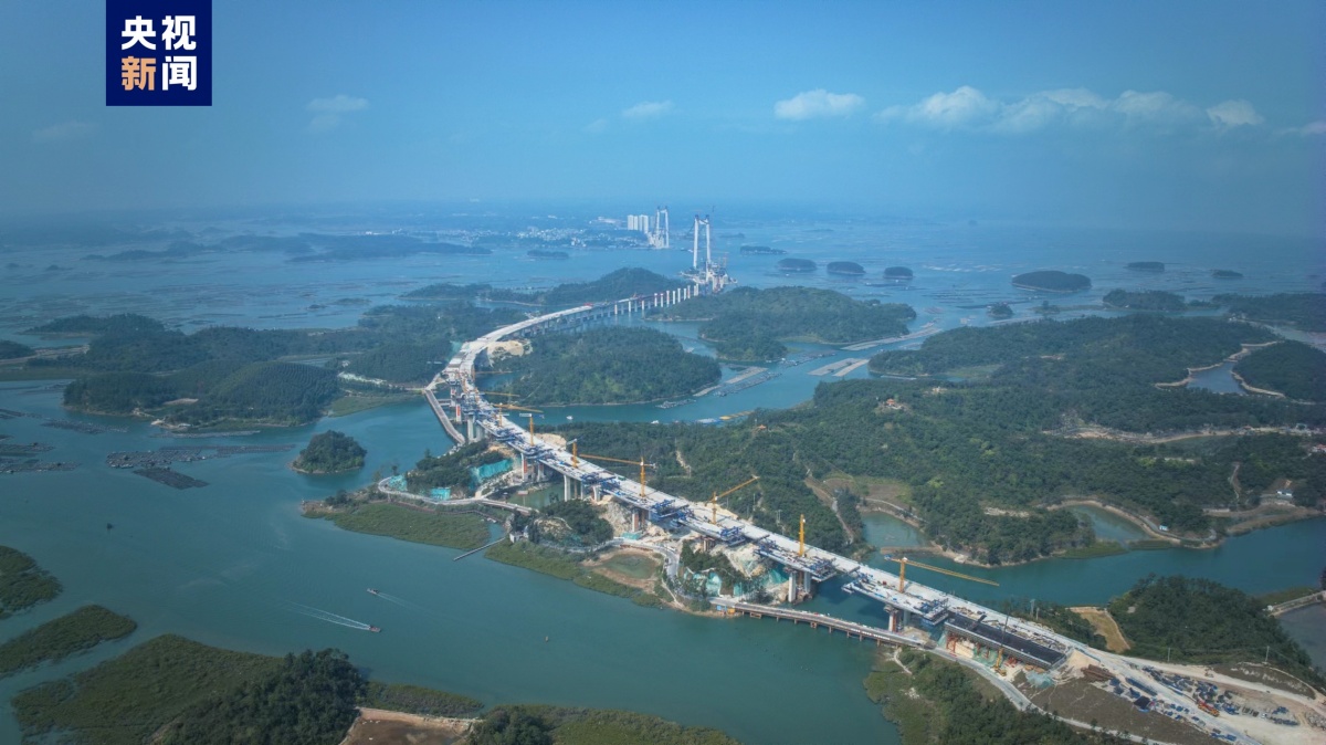 广西在建最长跨海大桥龙门大桥扬帆立交顺利贯通-红豆社区