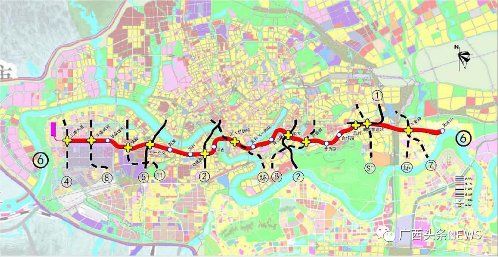 南宁6号线地铁线路图图片