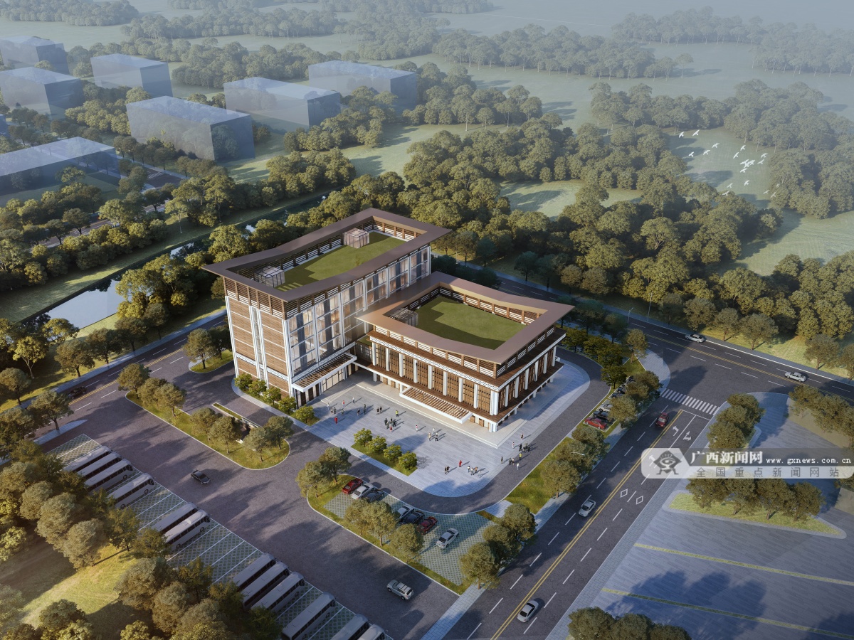 打造都安城市文化新名片 旅游集散中心主体结构封顶-广西新闻网