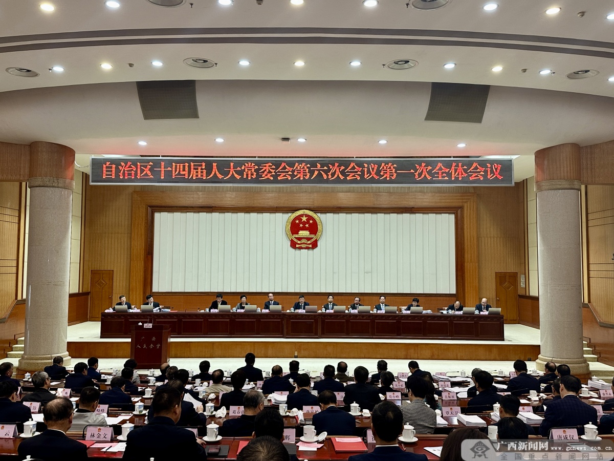 自治区十四届人大常委会第六次会议召开