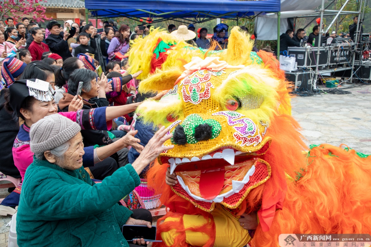 赏民俗看表演田林县安定镇销正月民俗活动多姿多彩