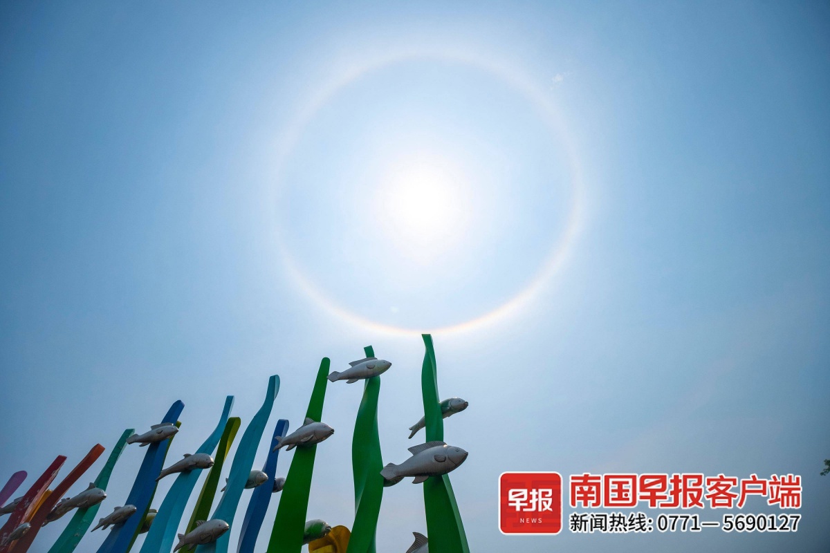 就在今天,南宁上空出现日晕!-广西新闻网