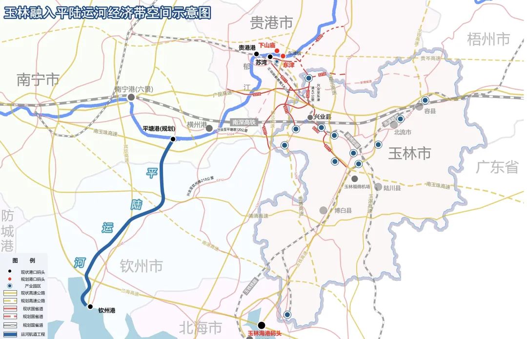 平陆运河路线图图片