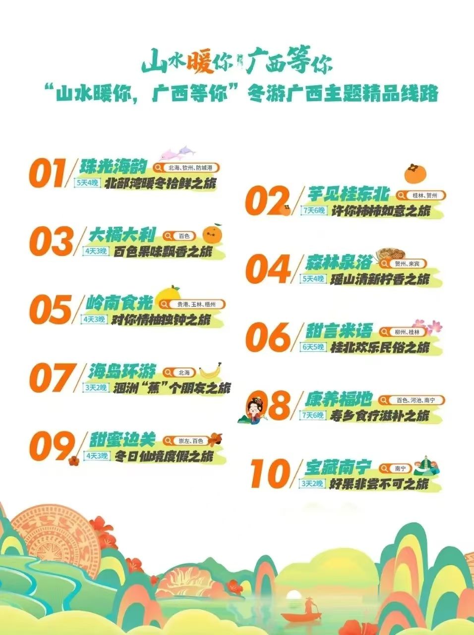 山水暖你广西等你！这个冬天一起畅游暖暖的广西