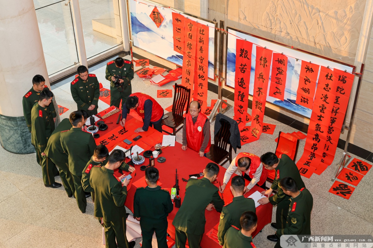 书法邂逅军营,新春春联超有"兵"味