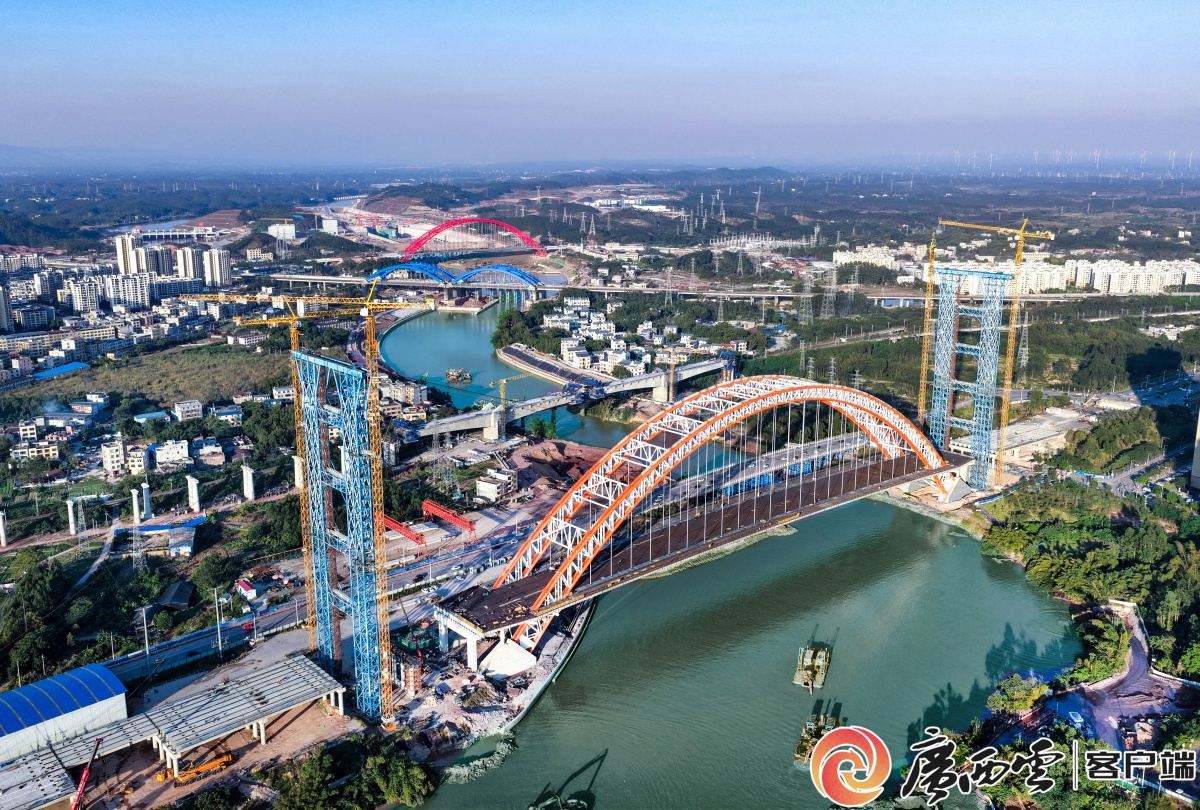 八桥齐"飞"金海湾,钦州运河段即将全面通车